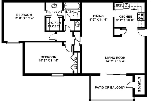 Floorplan - 10 West Apartments