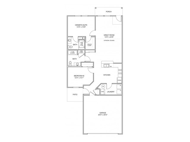 2 BR, 2 BA - The Residences at Browns Farm