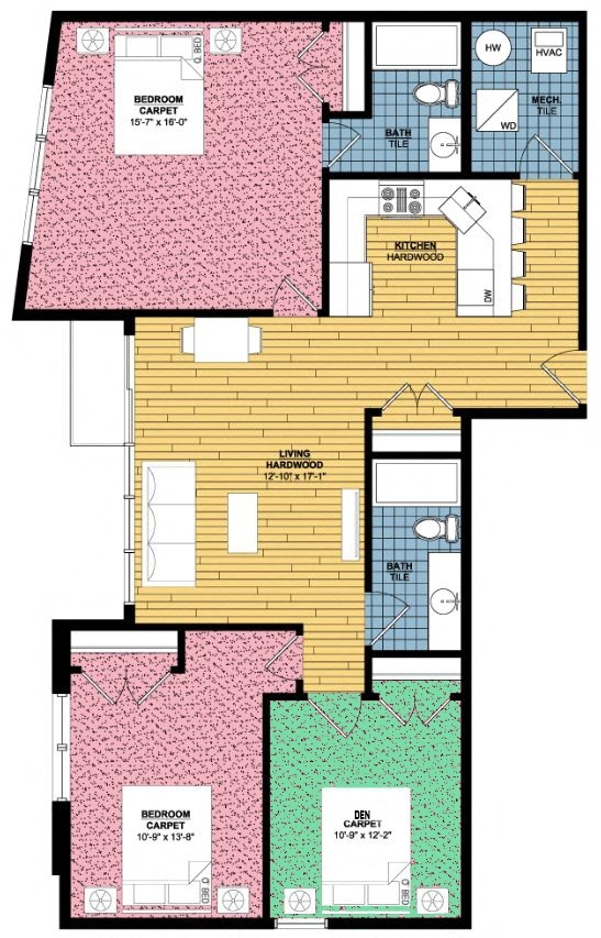 Floorplan - The Residences At 3221