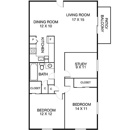 Floorplan - Royal Crest Estates Apartments