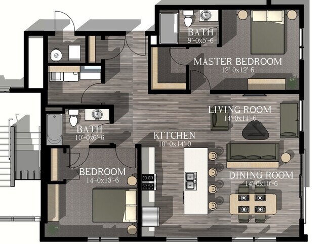 Primary Photo - The Au Sable | Two Bedroom Two Bathroom