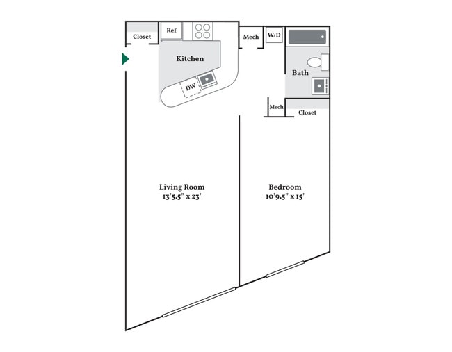 Floorplan - 4602 Canton Street Apartments