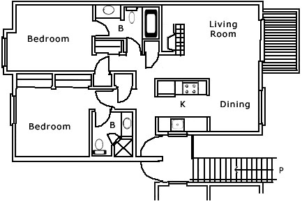 Floorplan - Pacific Crest Apartments