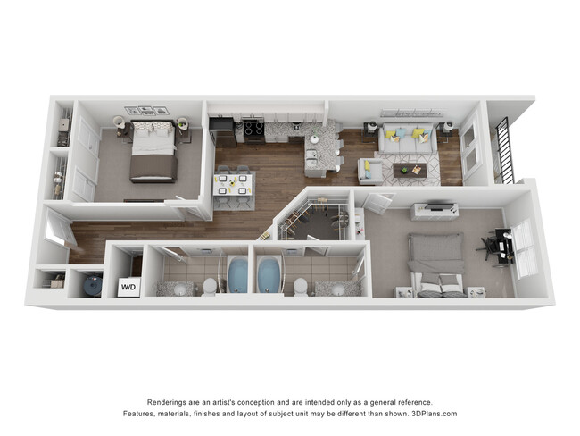 Explore this stylish urban retreat layout, emphasizing space and modern living. - Infinity Midtown