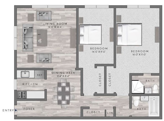 Floorplan - Eagle Rock Apartments at Mineola