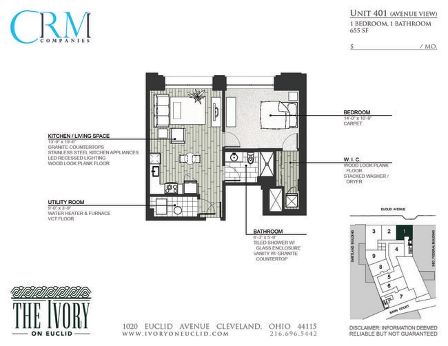 Floorplan - Ivory on Euclid