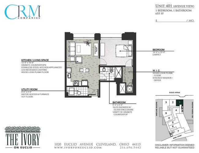 Floorplan - The Ivory on Euclid
