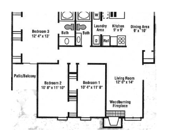 3BR/2BA - Stonegate Apartments