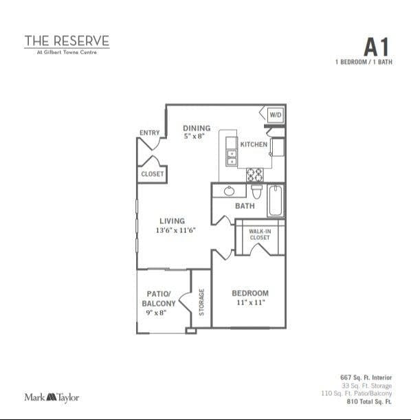Floorplan - The Reserve at Gilbert Towne Centre