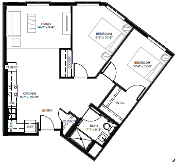 Floorplan - Eastside 1256