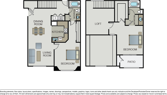 Plan 2A + Loft Townhome - The Esplanade