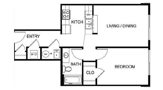 1 Bedroom Kagy Village Floor Plan - Kagy Village