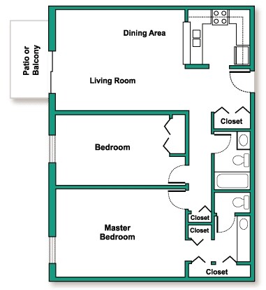 2BR/1.5BA - Royal Oak Condos & Willows of Greys Lake Apts