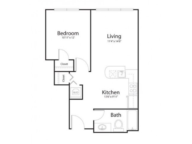 Floor Plan 1k1 - Waterline