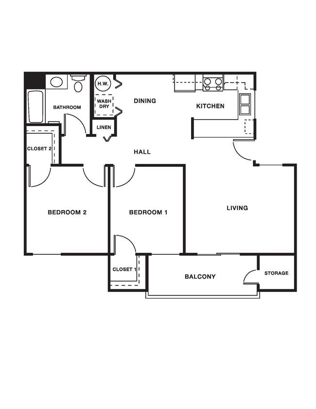 Floorplan - Sycamore Terrace Apartments