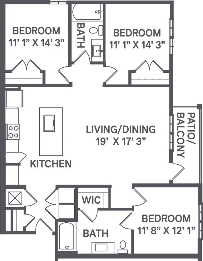 Floorplan - Upland Flats Luxury Apartments