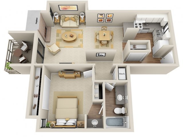 Floorplan - Cedar Brooke Apartments