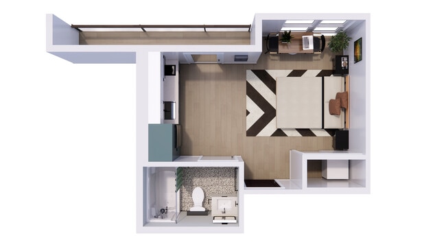 Units 308, 408, & 508 - 292 SQFT - Sora Apartments