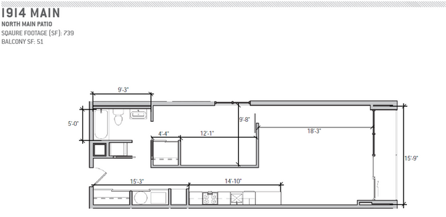 Floorplan - 1914 Main Apartments