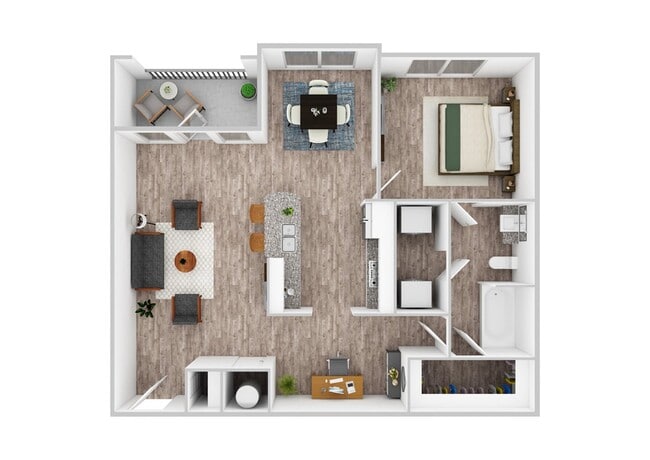 1 Bedroom | Office/Den | 1 Bath | 984 SF - Cyan Craig Ranch Apartments