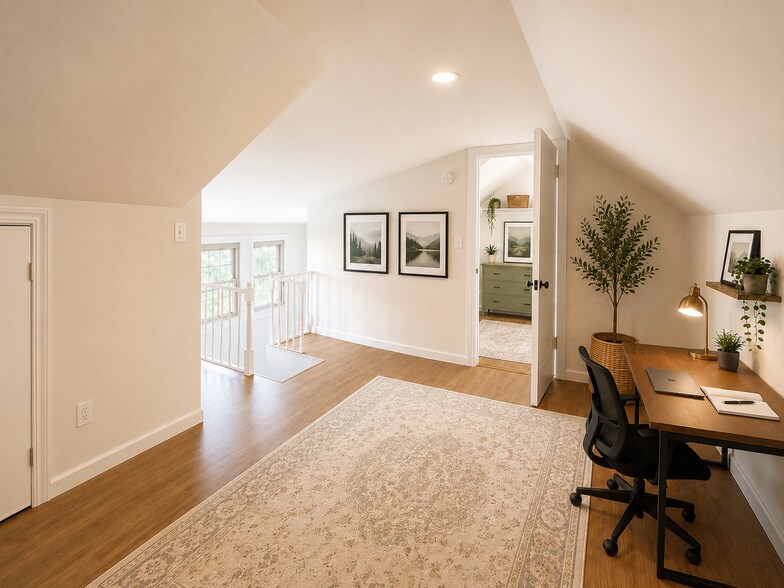 Finished attic space with large closet for additional storage - 71 Madison Rd