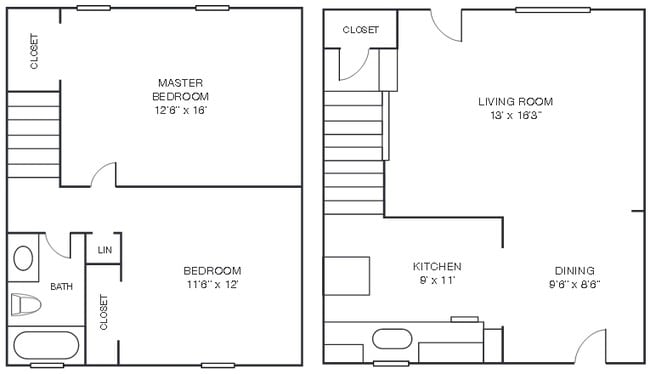 2BR TH - Four Seasons Apartments and Townhomes