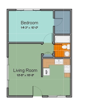 1BR/1BA - Berkshire Terrace