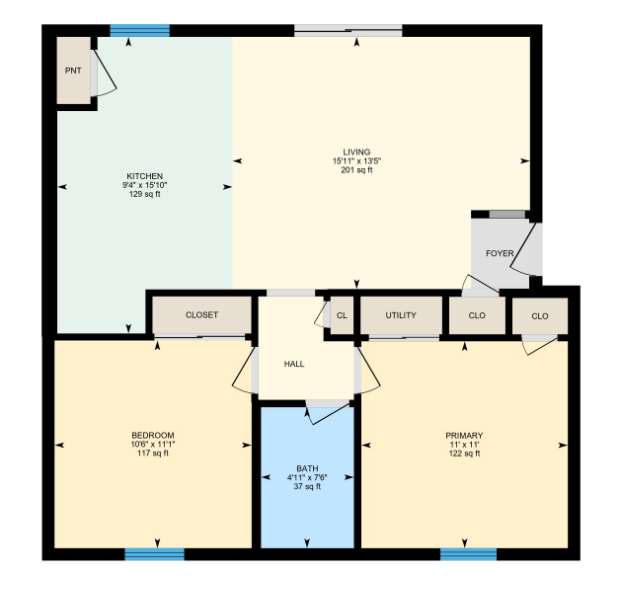 2x1 Floorplan - The Reserves at Talon Trace