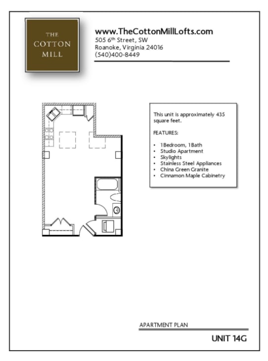 Floorplan - Cotton Mill Lofts