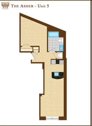 1BR/1BA - The Asher