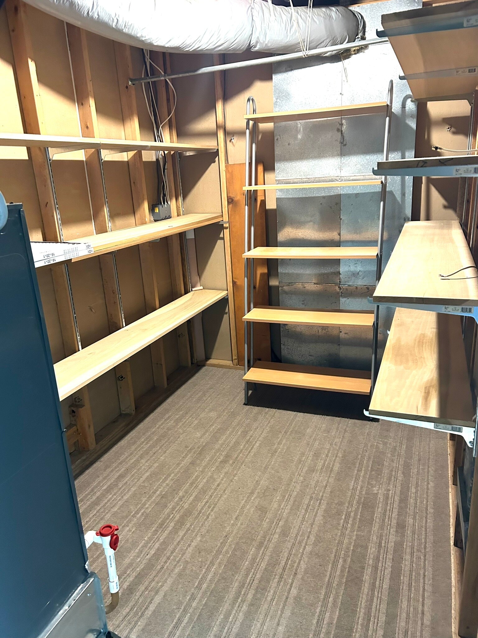 Storage area, 8' x 6', with shelving - 443 Lynetree Dr