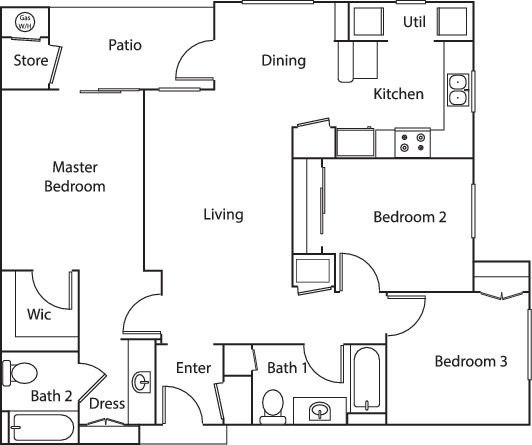 Floorplan - Prairie Ranch Apartment Homes