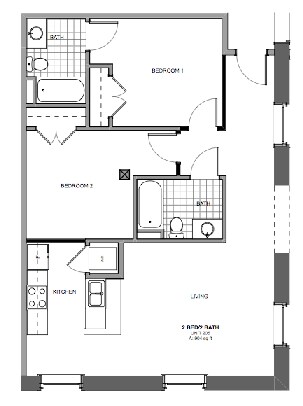 2BR/2BA - Dill Building