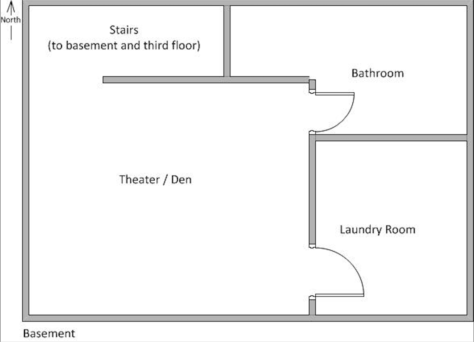 Floor plan - Lower level - 519 N Payne St