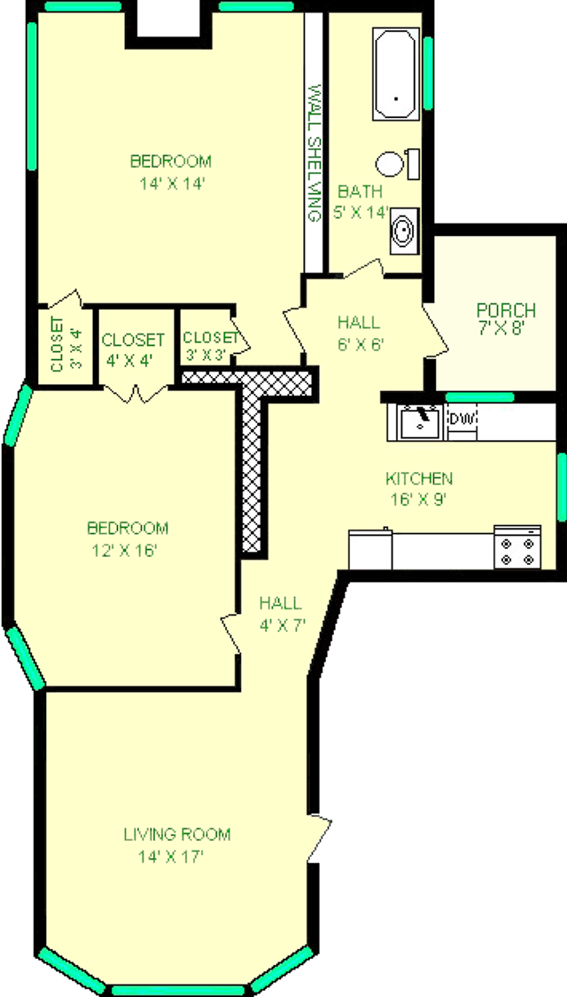 Aster Two Bedroom Floorplan - Arlington Houses