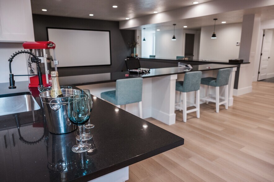 Lower level kitchen and theatre room - 4428 N Summer View Dr