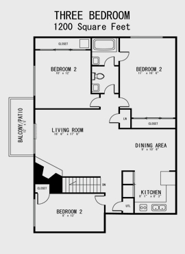 3BR/1BA - Royal Grove Apartments