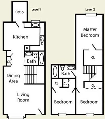 3BR/2BA - Glenbrook Apartments