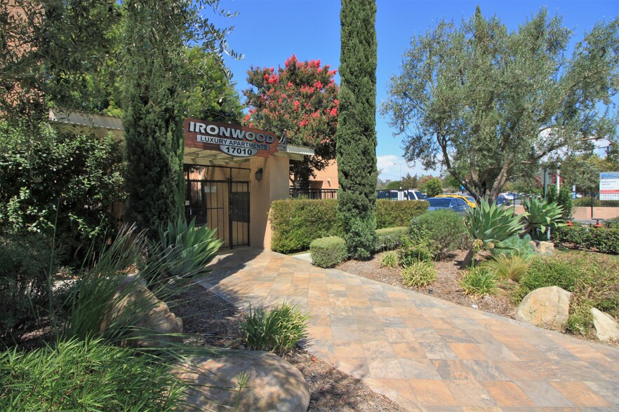 Landscaped Entry - Ironwood Apartments- Fontana, CA