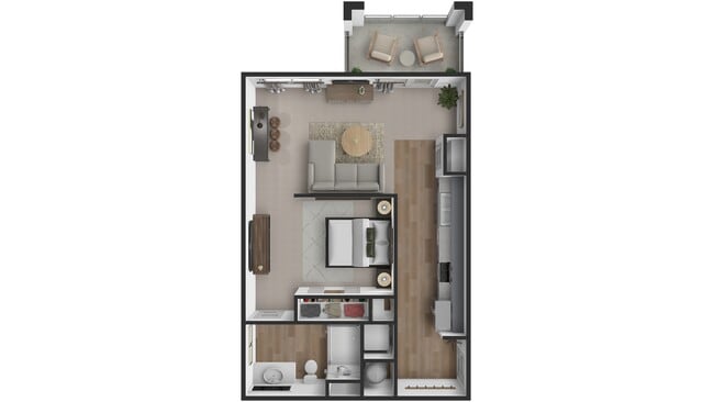 Victory 1 Bed 1 Bath 632SF - Nexus 485