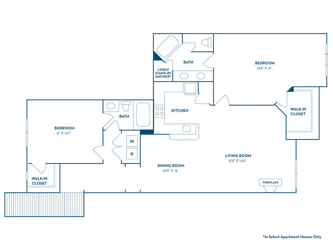 2 Bedroom | 2 Bath | 1361 SF | Attached Garage Available - The Delano at North Richland Hills Apartments