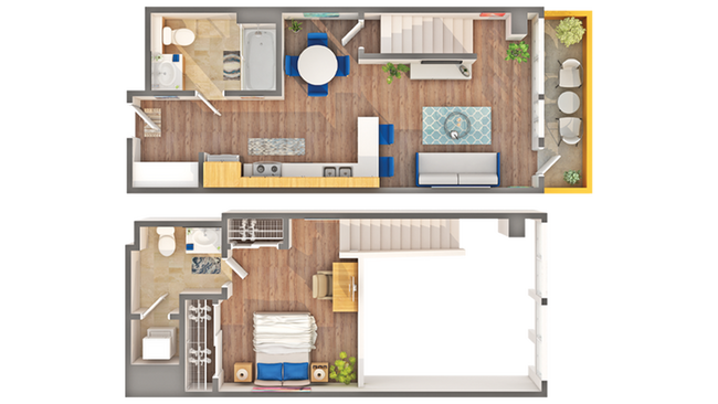 B4 Loft Floorplan - Unit 509 - Arrive Seaside II