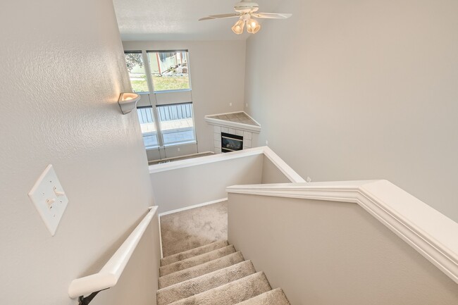 Living room view from stairs - 1437 NE Birkshire Ct