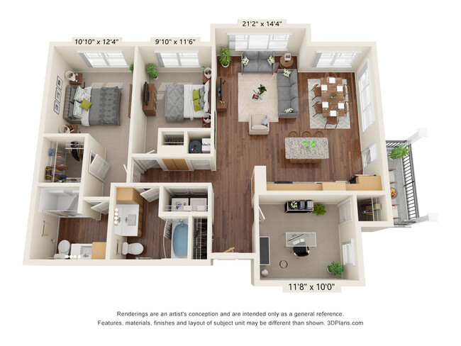 Floorplan - Preserve at Peachtree Shoals 55+ Apartments