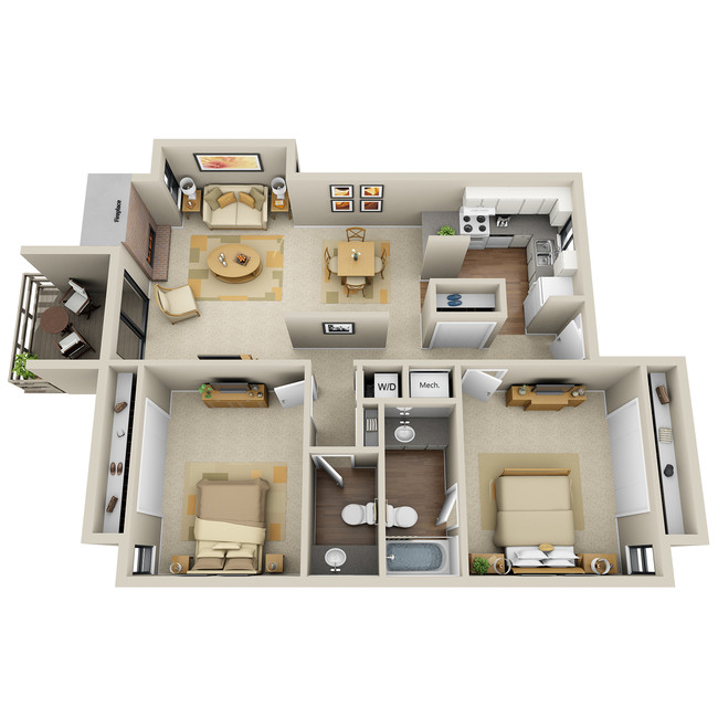 Floorplan - Cedar Brooke Apartments