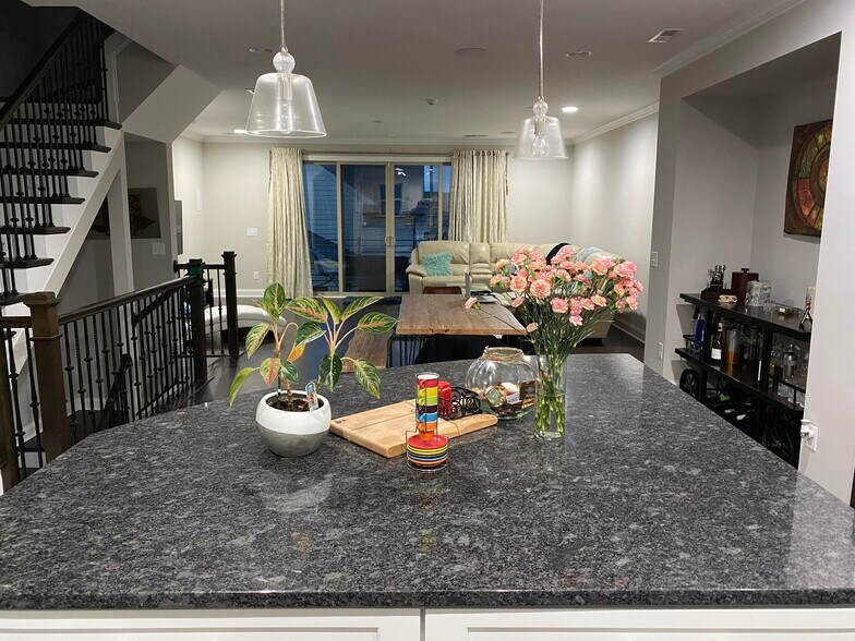 Kitchen Island and Living Room - 2631 Statesville Ave