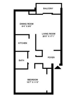 1BR/1BA - The Commons at Cowan Boulevard