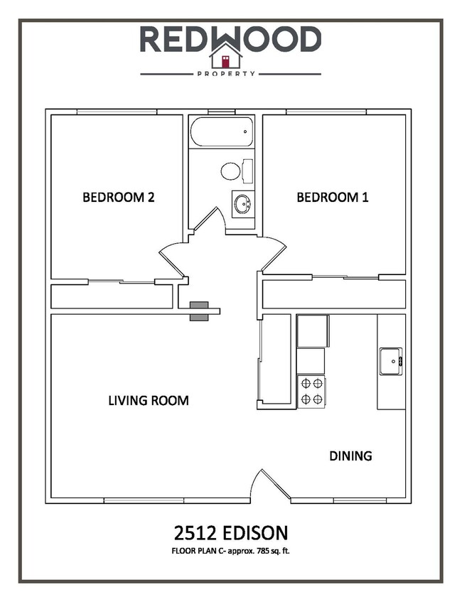 Floorplan - 2512 Edison Avenue - Oak Plaza