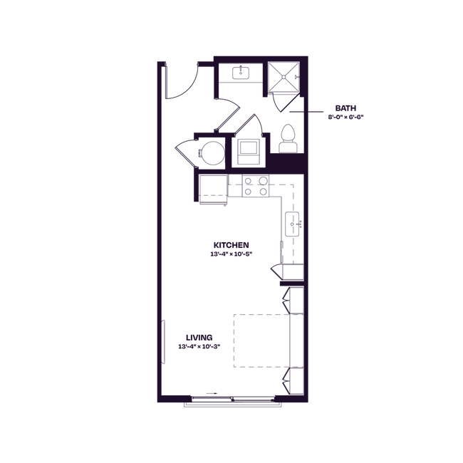 Oberon S1 Studio Floor Plan Affordable - Oberon