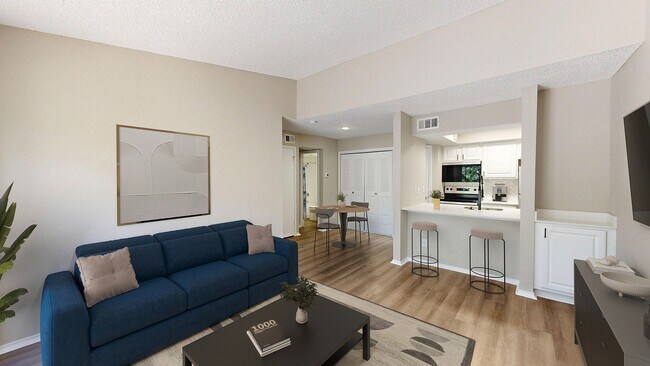 Newly Renovated Living Room - Vue at Knoll Trail Apartments